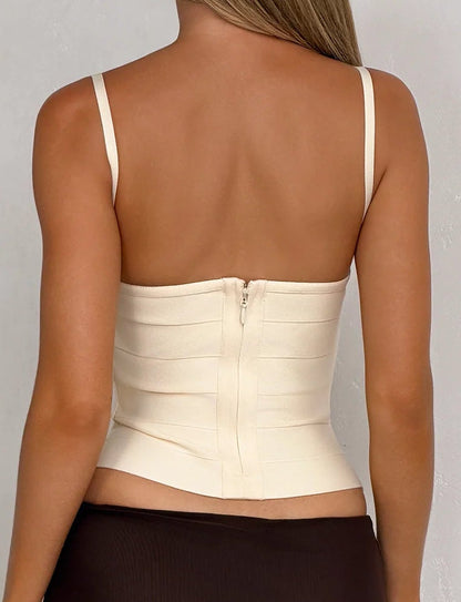 Top de vendaje blanco