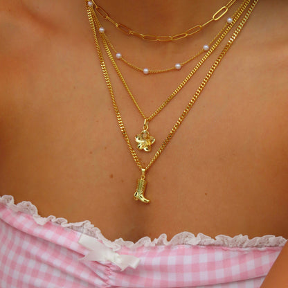 Collar de flor de hibisco